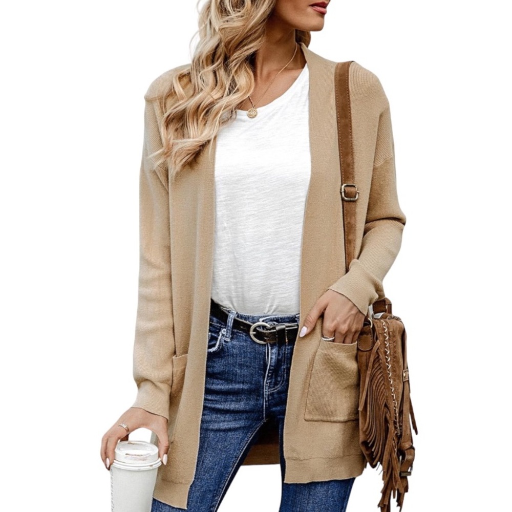 Tasamo Women's Open Front Cardigan Kimono Casual Sweater